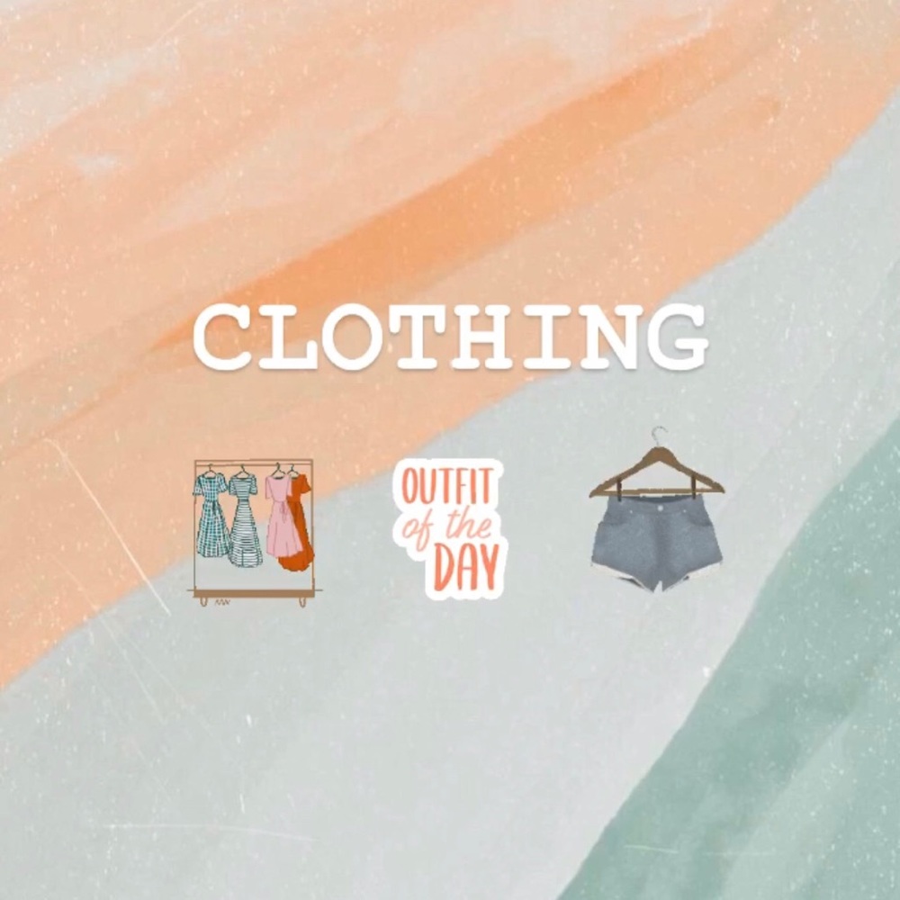 clothing items listed below